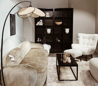 Rattan Wicker Standing Lamp, Natural Design