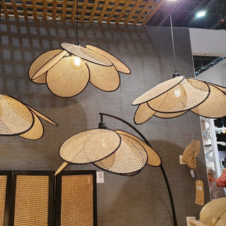 Rattan Wicker Standing Lamp, Natural Design
