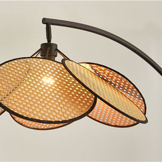Rattan Wicker Standing Lamp, Natural Design