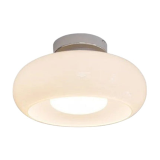 Vintage Round Glass Ceiling Fixture, Retro Style