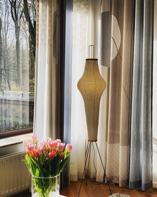 Translucent Paper Floor Lamp, Soft Glow