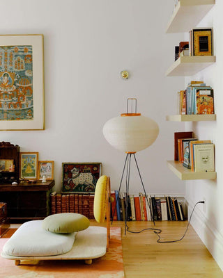 Translucent Paper Floor Lamp, Soft Glow