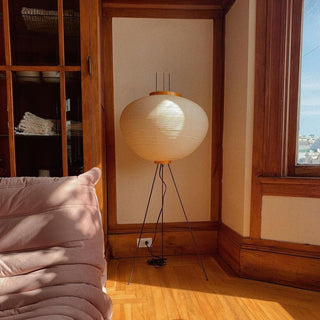 Translucent Paper Floor Lamp, Soft Glow