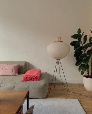 Translucent Paper Floor Lamp, Soft Glow
