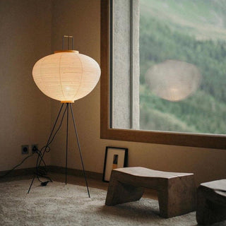 Translucent Paper Floor Lamp, Soft Glow