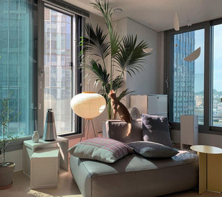 Translucent Paper Floor Lamp, Soft Glow