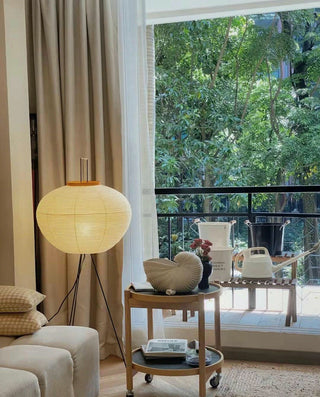 Translucent Paper Floor Lamp, Soft Glow
