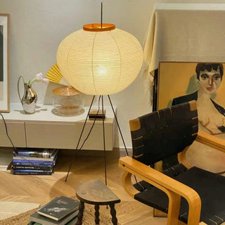 Translucent Paper Floor Lamp, Soft Glow