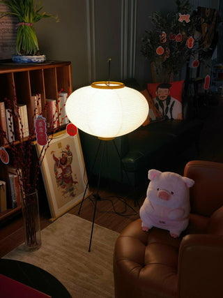 Translucent Paper Floor Lamp, Soft Glow