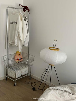 Translucent Paper Floor Lamp, Soft Glow