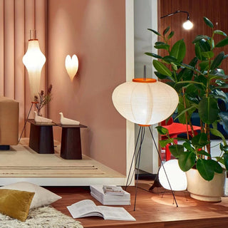 Translucent Paper Floor Lamp, Soft Glow