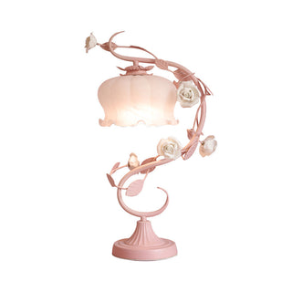 Chic Covered Rose Lamp, Decorative Glow