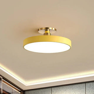 Scandinavian Style Round Flush Mount LED Ceiling Light, Acrylic Design