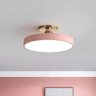 Scandinavian Style Round Flush Mount LED Ceiling Light, Acrylic Design