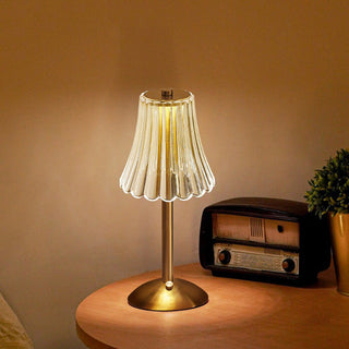 Radiant Crystal Table Lamp, Golden Finish
