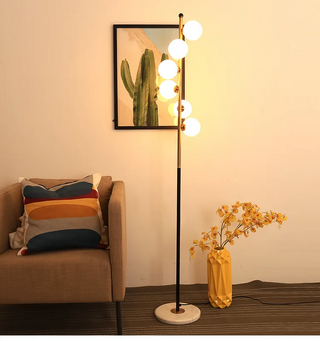 Nordic Style Glass Floor Lamp, Sleek Design