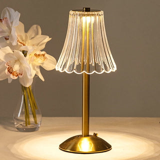 Radiant Crystal Table Lamp, Golden Finish