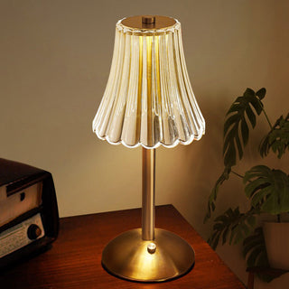 Radiant Crystal Table Lamp, Golden Finish