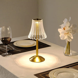 Radiant Crystal Table Lamp, Golden Finish