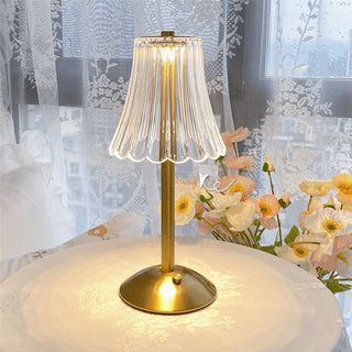 Radiant Crystal Table Lamp, Golden Finish