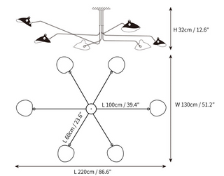 Modern Ceiling Light, Sleek Design