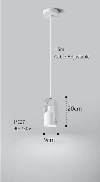 Scandinavian Pendant Light, Wood and Metal Design