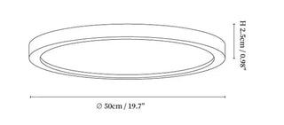 Sleek Round Ceiling Light, Ultrathin Design