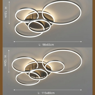 Contemporary Black Ceiling Light, Sleek Design