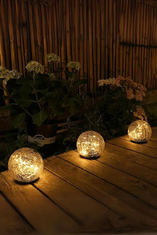 Solar Glass Cracked Light Ixie Orb  Enchanting Glow