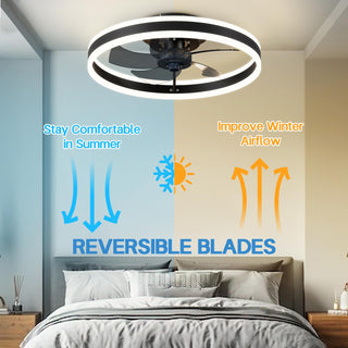 Modern Ceiling Fan Light, Adjustable Brightness