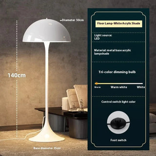 Contemporary LED Mushroom Floor Lamp, Nordic Style