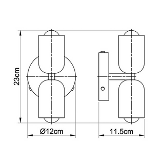 Chic Acrylic Wall Sconce, Up Down Design