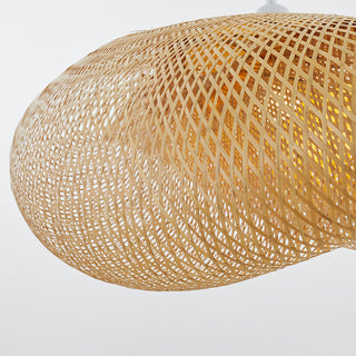 Natural Bamboo Hanging Light, Rustic Design