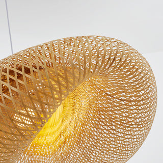 Natural Bamboo Hanging Light, Rustic Design
