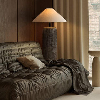 Weathered Wood Floor Lamp, Rustic Design
