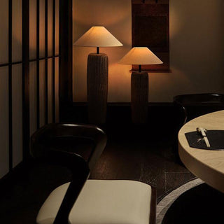 Weathered Wood Floor Lamp, Rustic Design