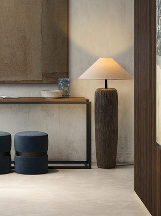 Weathered Wood Floor Lamp, Rustic Design