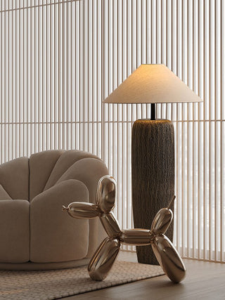 Weathered Wood Floor Lamp, Rustic Design
