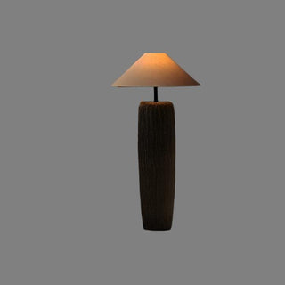 Weathered Wood Floor Lamp, Rustic Design