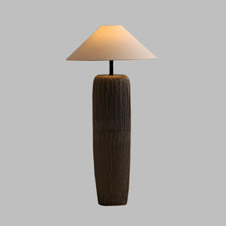 Weathered Wood Floor Lamp, Rustic Design