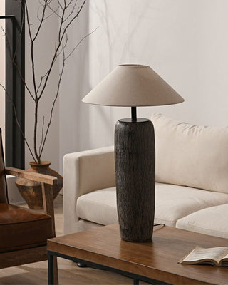 Weathered Wood Floor Lamp, Rustic Design