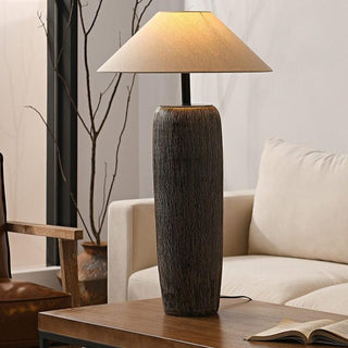 Weathered Wood Floor Lamp, Rustic Design
