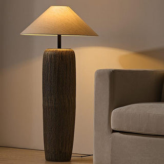 Weathered Wood Floor Lamp, Rustic Design
