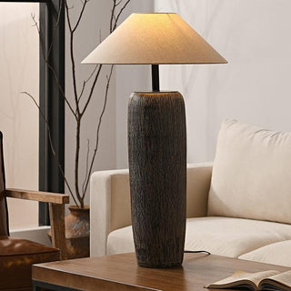 Weathered Wood Floor Lamp, Rustic Design