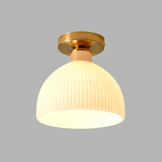 Contemporary Ceiling Fixture, Milk White Glass