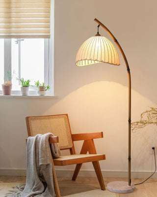 Natural Bamboo Floor Lamp, Tranquil Glow