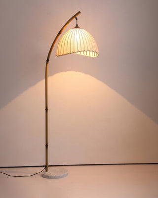 Natural Bamboo Floor Lamp, Tranquil Glow