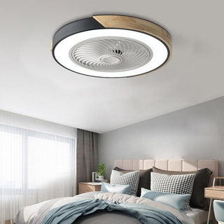 Sleek Integrated LED Ceiling Fan, Remote-Controlled Design