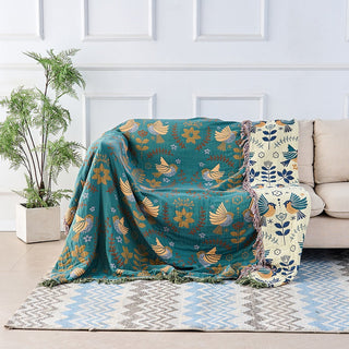 Reversible Soft Throw Blanket, Scandinavian Design