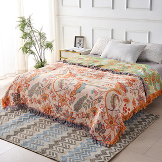 Rustic Floral Throw Blanket | Bohemian Style